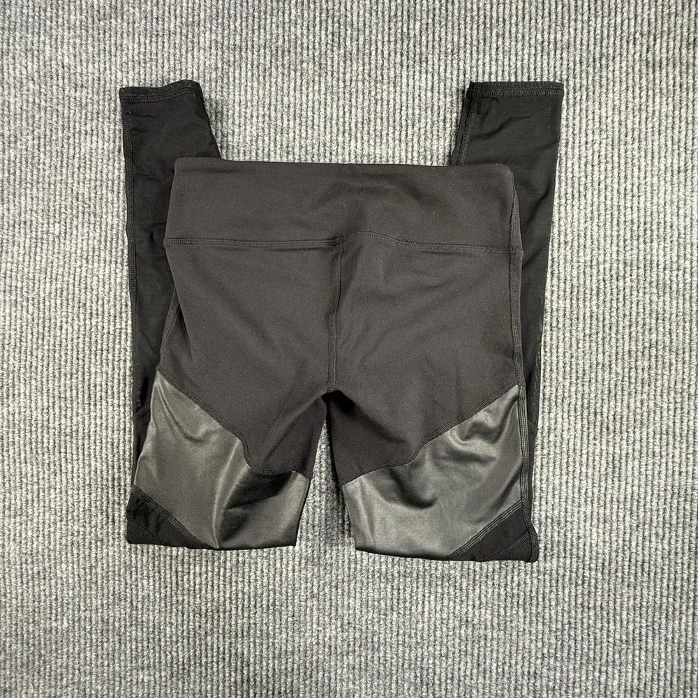ALO Yoga Leggings Women's M Black Sheila Sheer Mesh Panel High Waisted Pants